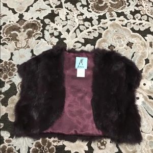 Marciano Rabbit Fur Shrug